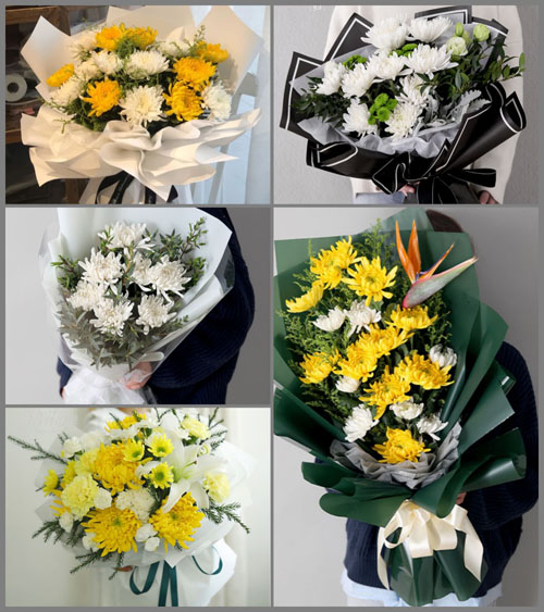 山东莱芜莱城区大王庄镇西店子村白事花束代送